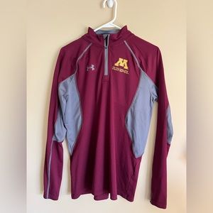 University of Minnesota Gophers Under Armour 1/4 Zip Size YXL